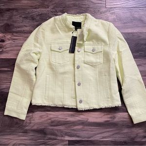 Banana Republic Jean Fringe Jacket size 10